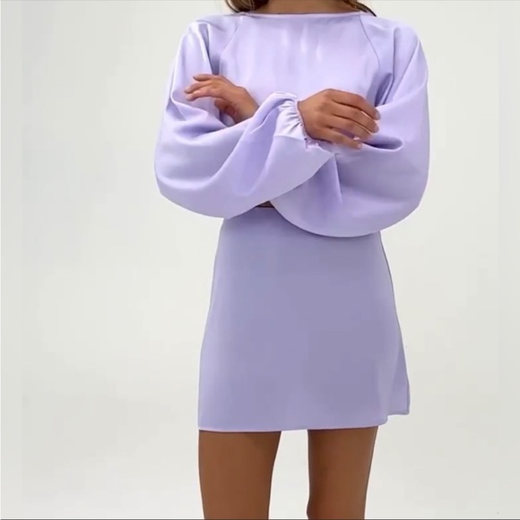 NWT | WE WORE WHAT
Satin Mini Slip Skirt
Heather Purple - Picture 10 of 13